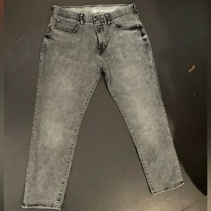 Lee Men's Washed Black Straight Jeans